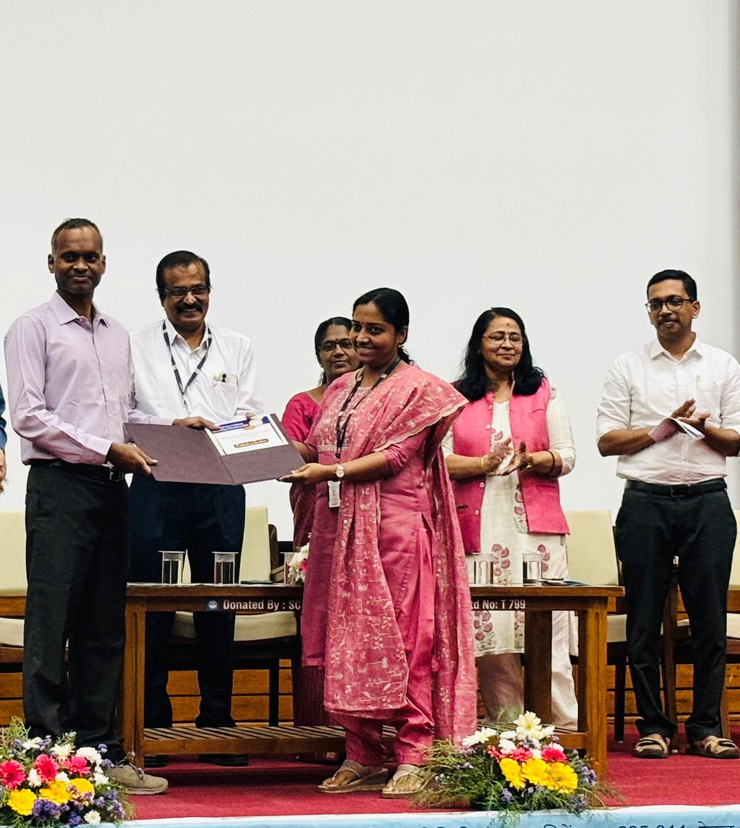 Receiving certificate of excellence at the Institute day celebrations 2025