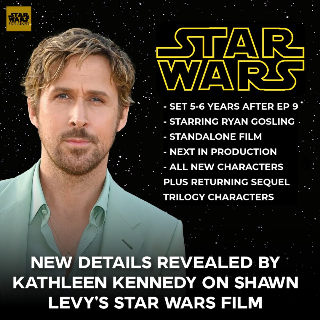 StarWarsExplain's tweet image. Kathleen Kennedy reveals new details on the upcoming Shawn Levy Star Wars film in exclusive Deadline article:
