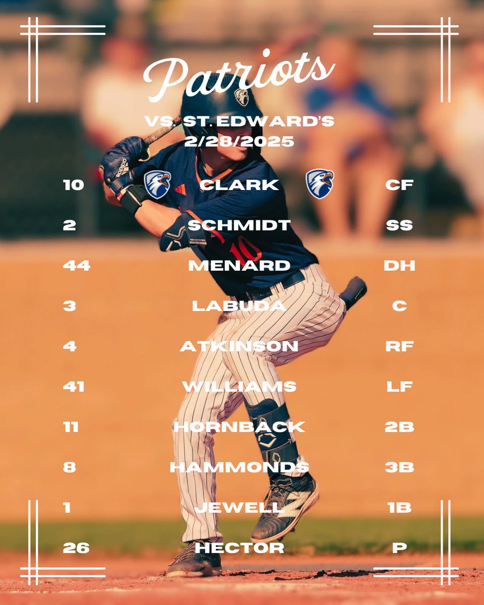 uttylerbaseball's tweet photo. The Pats begin the series against St. Edwards’s in the capital city! First pitch from Austin at 1 PM. https://t.co/63GwI3Xe8Q