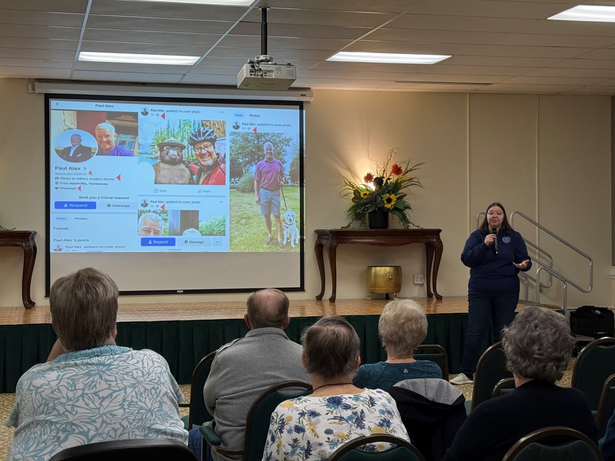 Securities Commissioner Marie Castetter and Investor Education Coordinator Kendall Carnes had a wonderful time sharing our Fraud Prevention Presentation at Westminster Village - Terre Haute today. Stay vigilant!