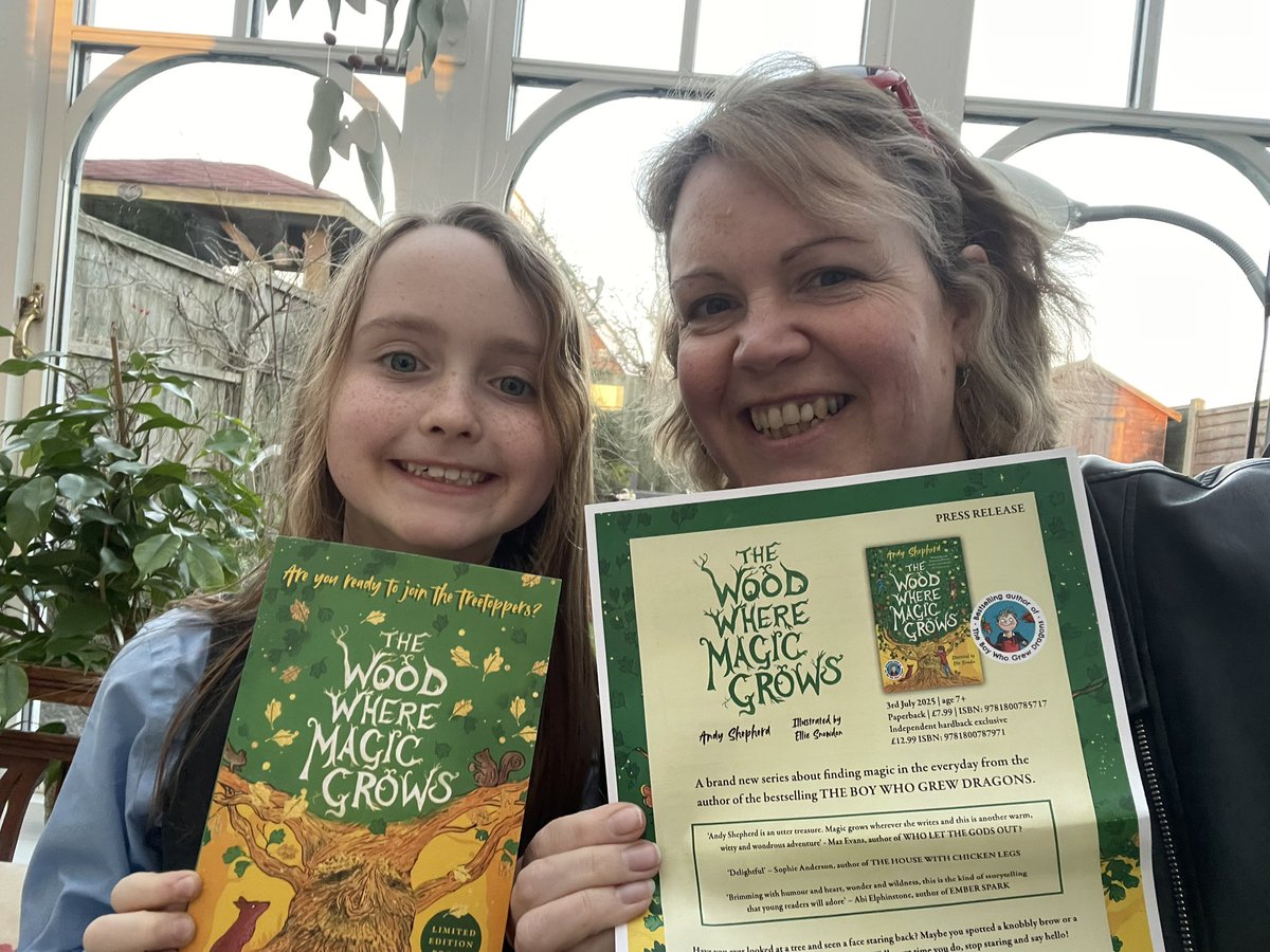 We are extremely excited and grateful to receive a copy of the amazing <a href="/andyjshepherd/">Andy Shepherd</a>’s new book…The Wood Where Magic Grows.
Little lady is already snuggling up for a reading session 💖