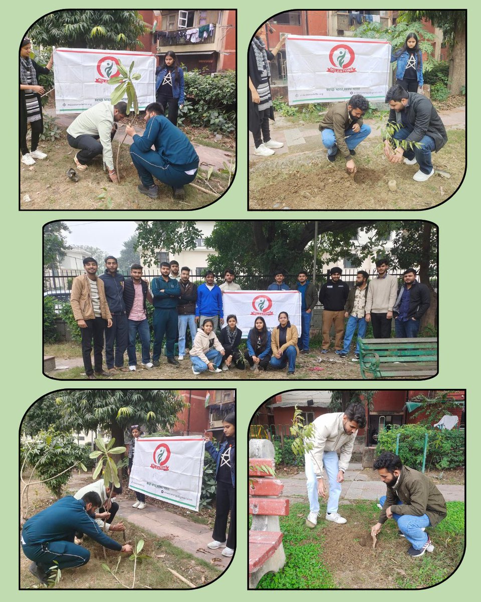 MilestoneNgo's tweet image. 🌱 Another Green Initiative by Milestone! 🌿  
Milestone conducted a plantation drive at Gole Market, New Delhi, with interns from Sri Venkateshwar, Motilal Nehru, ARSD, and Lady Irwin College. Together, we planted trees, making the area greener &amp;amp; raising awareness.  
#Plantation