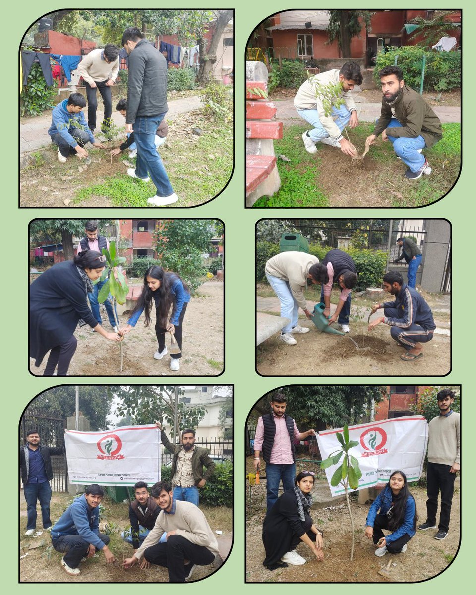 MilestoneNgo's tweet image. 🌱 Another Green Initiative by Milestone! 🌿  
Milestone conducted a plantation drive at Gole Market, New Delhi, with interns from Sri Venkateshwar, Motilal Nehru, ARSD, and Lady Irwin College. Together, we planted trees, making the area greener &amp;amp; raising awareness.  
#Plantation