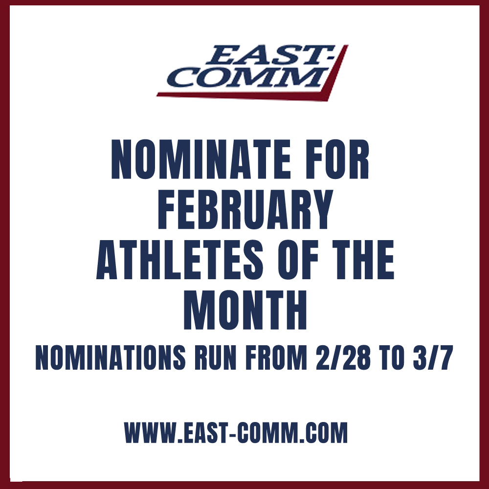 February ends tonight which means we have to start picking some new Athletes of the Month! Nominations have opened and run until midnight next Friday, March 7th! You can nominate below 👇

east-comm.com/sb_output.aspx…