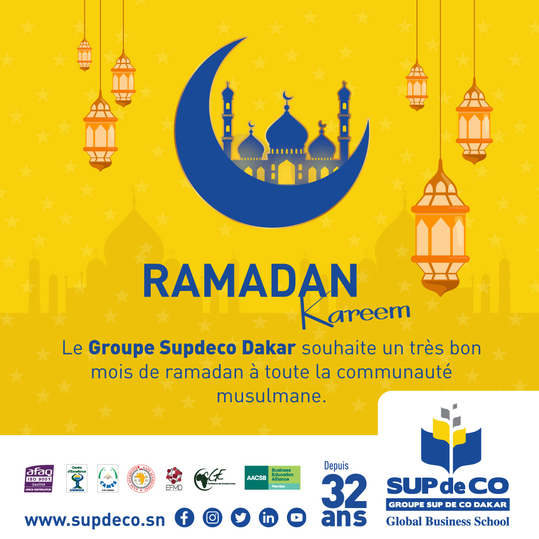 [ Ramadan Kareem ]

Le Groupe Supdeco Dakar Souhaite à toute la communauté musulmane un bon ramadan.

#supdecodakar #ramadan2025 #ecoledecommerce