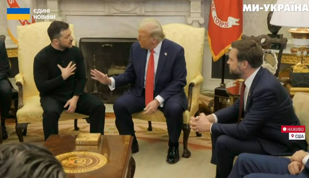 conflict_live's tweet photo. 🇺🇸-🇺🇦
US President Donald Trump to Zelensky: 

“You have NO right to dictate what we should feel. You are gambling with World War III.

You should be grateful. It's going to be very difficult to "do business" this way. You don't have the cards right now.” https://t.co/Rw7juzS9U0