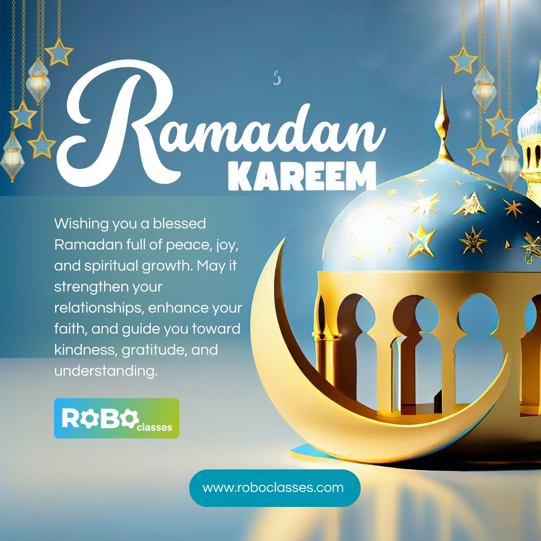 ClassesRobo's tweet image. Ramadan Kareem! May this month bring endless blessings, guidance, and joy into your life.

#roboclasses #RamadanMubarak