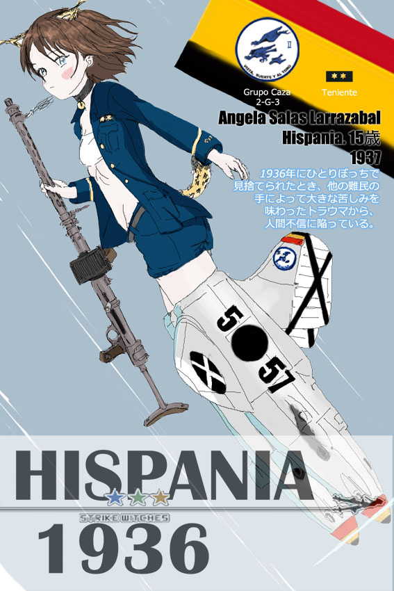 hispania_1936's tweet image. サラス・ララサバルは、イスパニアでも海外でも素晴らしい指導力を発揮した。
オルシアでは有名な「ブラウ」飛行隊を率いた。
空軍総司令官に就任。
小説の中で彼はHe112を操縦している。
(オオヤマネコ🐱)#Strikewitches #Hispania1936 #He112