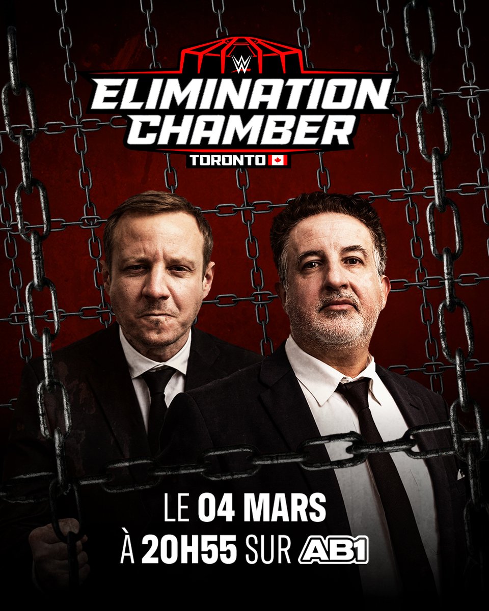 La Chaîne AB1 (@ab1tv) on Twitter photo On a (encore) détourné l'affiche officielle et cette fois-ci c'est pour #EliminationChamber 😍 Qu'en pensez-vous ?
🎙️ <a href="/PhilippeChereau/">Philippe Chereau</a> et <a href="/CAgiusILD/">Christophe Agius</a> sont prêts à faire trembler votre écran ce mardi 04 mars dès 20h55 sur #AB1 🔥 #ABWWE On a (encore) détourné l'affiche officielle et cette fois-ci c'est pour #EliminationChamber 😍 Qu'en pensez-vous ?
🎙️ <a href="/PhilippeChereau/">Philippe Chereau</a> et <a href="/CAgiusILD/">Christophe Agius</a> sont prêts à faire trembler votre écran ce mardi 04 mars dès 20h55 sur #AB1 🔥 #ABWWE