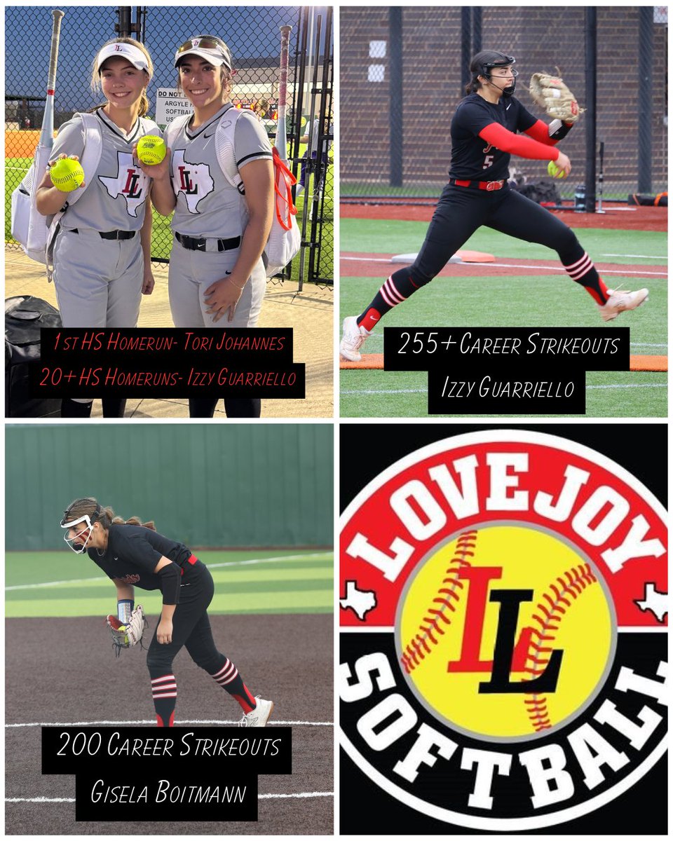 We have some amazing career milestones to celebrate as we be begin to close out our tourney season! Freshman Tori Johannes with her 1st HS Homerun, Junior Izzy Guarriello with 20+ Career HS Homeruns &amp; 255+ Strikeouts &amp; Sophomore Gisela Boitmann with 200+ career strikeouts! #ITB