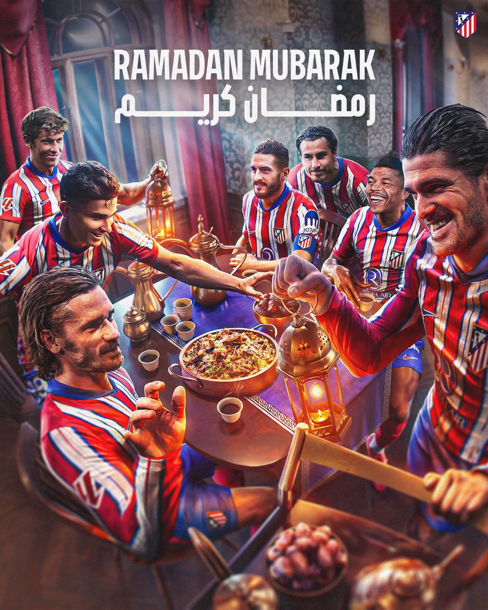 مرحب مرحب يا هلال 🌙

يتقدم الجميع في أتلتيكو مدريد بأرق التهنئة لكل الأمة الإسلامية بمناسبة حلول شهر رمضان المبارك ❤️🤍

عساكم من عواده 🙏

#رمضان_كريم #رمضان_مبارك