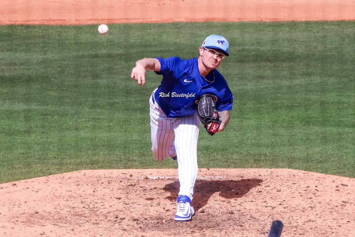 biest22's tweet photo. Pitcher @EthanXXVI with another good outing for the @Cubs in Thursday's game - 1 IP, 0 R 2 K's. LFG Ethan! #Cubs #ST2025 https://t.co/R4awokD0hL