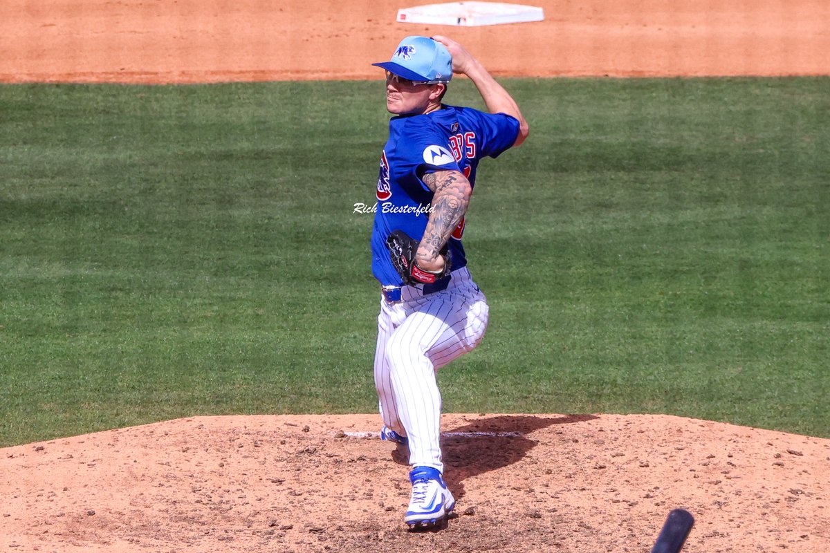 biest22's tweet photo. Pitcher @EthanXXVI with another good outing for the @Cubs in Thursday's game - 1 IP, 0 R 2 K's. LFG Ethan! #Cubs #ST2025 https://t.co/R4awokD0hL