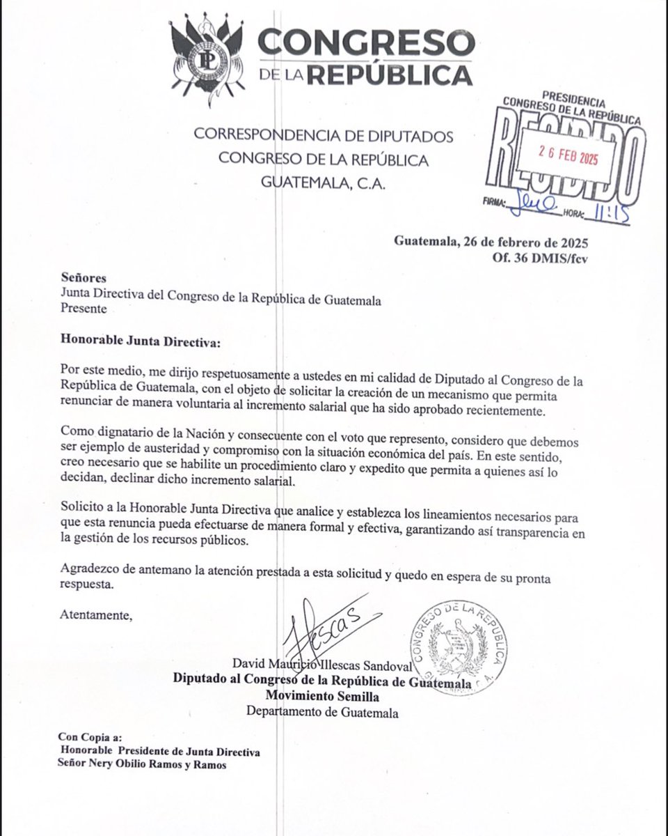 Factor4_GT's tweet image. #AsíLasCosasGt | Mientras el salario mínimo en #Guatemala para 2025 es de Q3,843.55, las y los diputados del @CongresoGuate se recetaron un aumento del 60%, elevando su salario a Q46,700 mensuales. 

👀 En un país con crisis de desempleo y desnutrición infantil, esto es un…