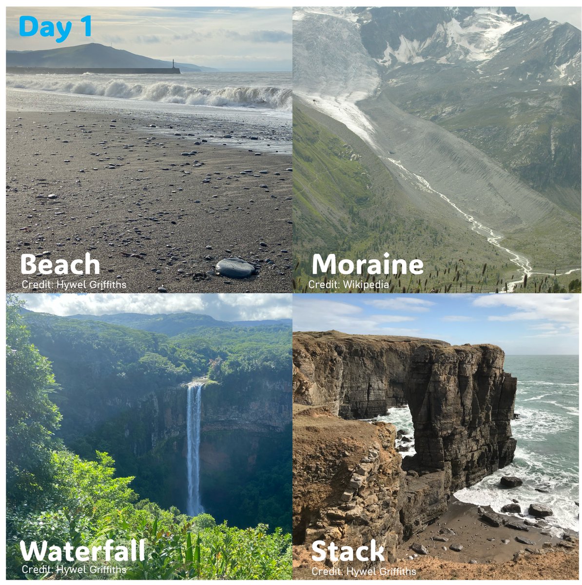 Battling it out in League of Landforms 2025 today: beach, moraine, waterfall, stacks! Tricky decisions for the coastal geomorphologists. Head over to our instagram to cast your vote #bsgeomorphology