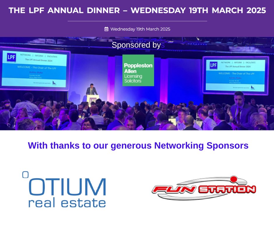 Leisure Property Forum (@lpftalk) on Twitter photo Excited to announce our Networking Sponsors for The LPF Annual Dinner! Thank-you <a href="/Otiumrealestate/">Ashley Blake</a> and Funstation UK - it's going to be a great night, raising cash for <a href="/GOSHCharity/">Great Ormond Street Hospital Charity</a>, thanks to our generous Head Sponsors <a href="/Popall/">Poppleston Allen</a>
#commercialrealestate #leisuresector #Hospitality Excited to announce our Networking Sponsors for The LPF Annual Dinner! Thank-you <a href="/Otiumrealestate/">Ashley Blake</a> and Funstation UK - it's going to be a great night, raising cash for <a href="/GOSHCharity/">Great Ormond Street Hospital Charity</a>, thanks to our generous Head Sponsors <a href="/Popall/">Poppleston Allen</a>
#commercialrealestate #leisuresector #Hospitality