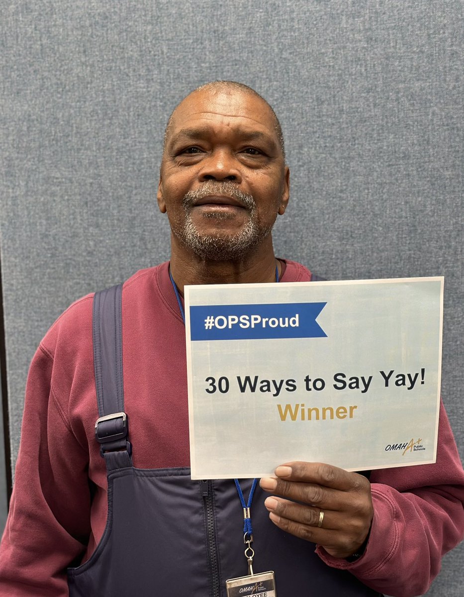 Mr. G’s hard work, dedication, and positive attitude keep the school environment clean, safe, and welcoming for everyone. We truly appreciate all the behind-the-scenes effort he puts in every day at Fontenelle! #30WaysToSayYay