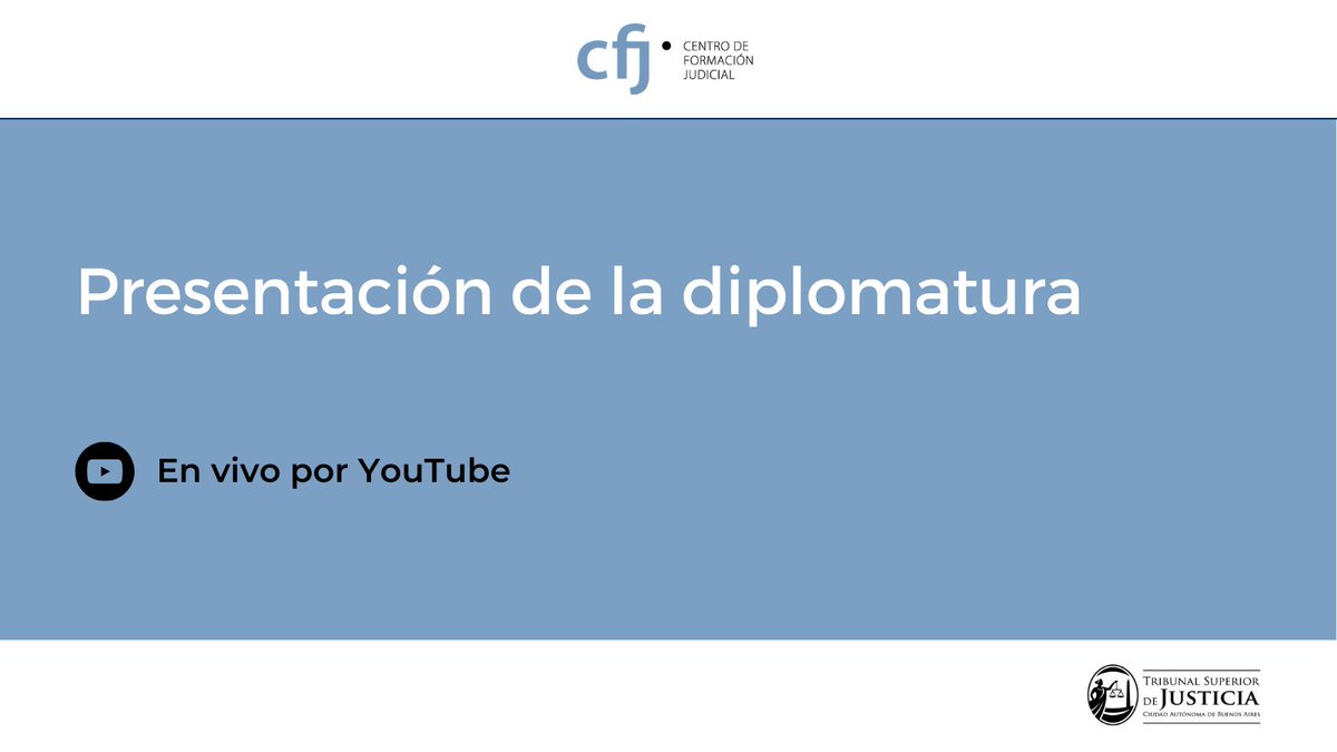 Hoy Presentación de la Diplomatura en relaciones de consumo en la justicia de la CABA. Seguila en VIVO en youtube.com/live/p6nNsr2i1…