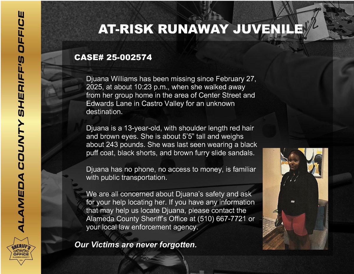 Alameda County Sheriff tweet media