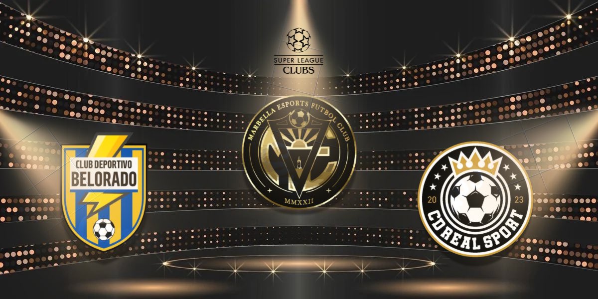 Super League Clubs (@slc_spain) on Twitter photo #Presentación #SLC #EAFC25
🏆𝕊𝕦𝕡𝕖𝕣 𝕃𝕖𝕒𝕘𝕦𝕖 ℂ𝕝𝕦𝕓𝕤🏆
¡Atención amantes de #ClubsPro!
🚨¡Aquí presentamos 3 increíbles equipos que lucharán por la gloria en la Super League Clubs! 🤩🎮
<a href="/Marbella_FC_/">Marbella eSports 🎮</a>
<a href="/CDREALSPORT25/">CDRealSport25</a>
<a href="/CDBelorado__/">💛 CD BELORADO 💙</a> #Presentación #SLC #EAFC25
🏆𝕊𝕦𝕡𝕖𝕣 𝕃𝕖𝕒𝕘𝕦𝕖 ℂ𝕝𝕦𝕓𝕤🏆
¡Atención amantes de #ClubsPro!
🚨¡Aquí presentamos 3 increíbles equipos que lucharán por la gloria en la Super League Clubs! 🤩🎮
<a href="/Marbella_FC_/">Marbella eSports 🎮</a>
<a href="/CDREALSPORT25/">CDRealSport25</a>
<a href="/CDBelorado__/">💛 CD BELORADO 💙</a>