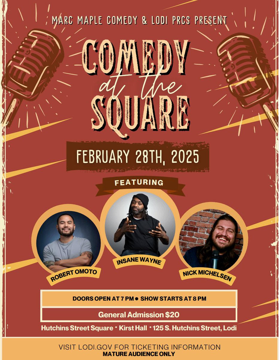 Tonight at Hutchins Street Square in Lodi CA!