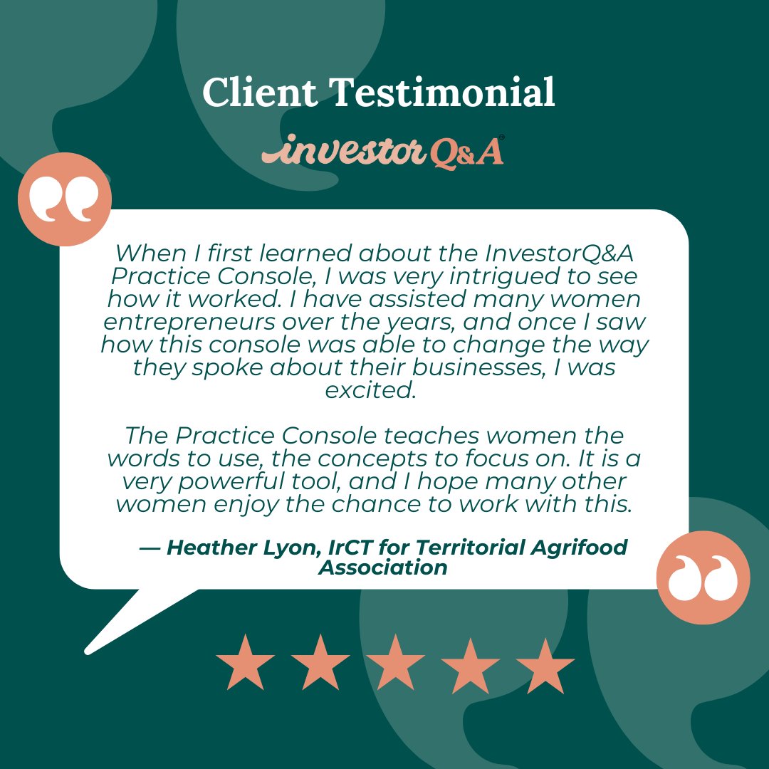 ✨ Trainer’s Perspective on how Investor Q&amp;A Delivers Real Results.  Enroll now and gain the skills to articulate your business with impact! 

#venturecapital #womeninbusiness #investorready #womenempowerment #startup #ssfpa #supporttrainer #entrepreneurs #founder #accelerator