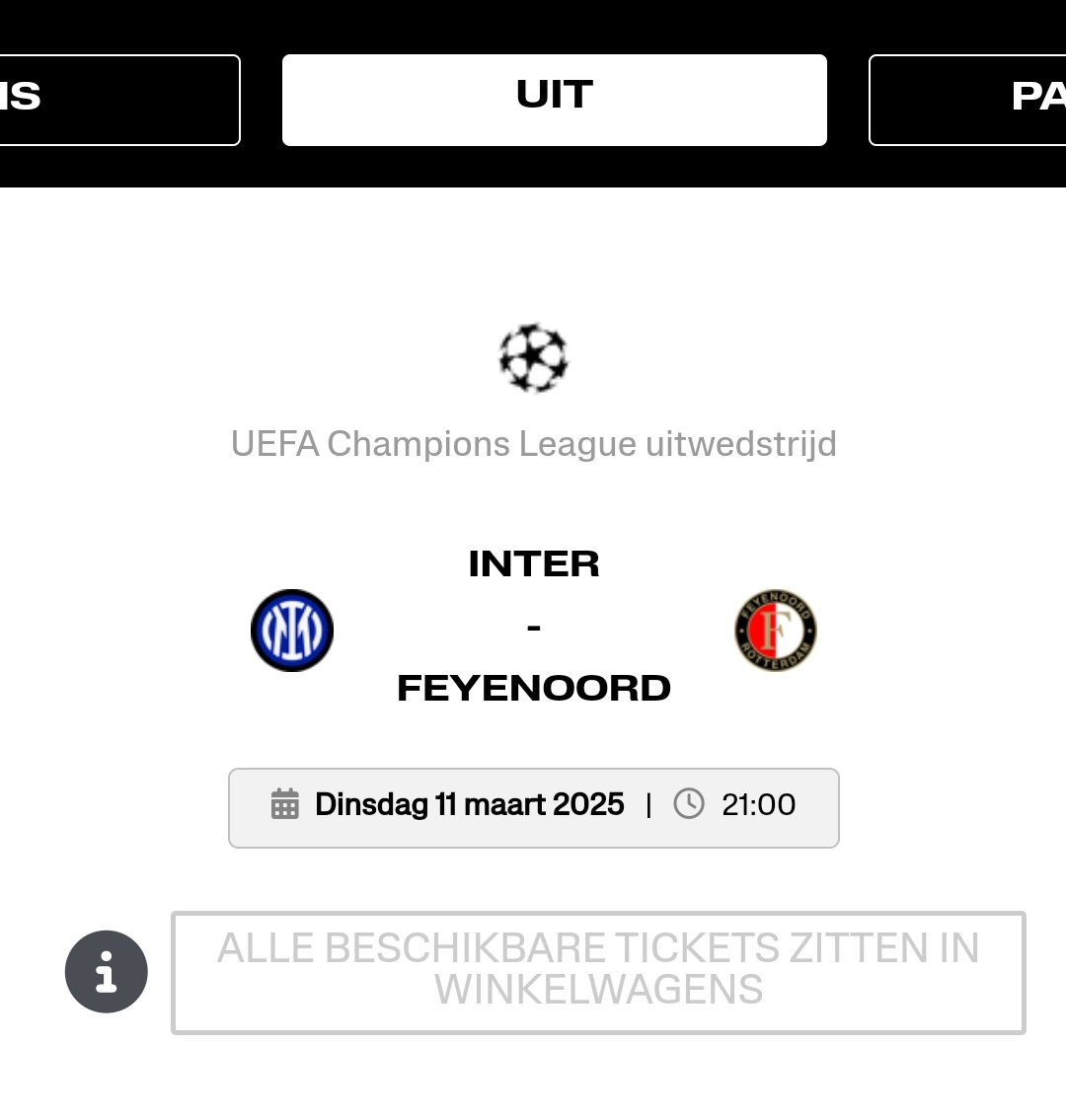2x 4300 man uitverkopen in dezelfde stad in 3 weken op 1000 km afstand. Feyne avond 😎👋