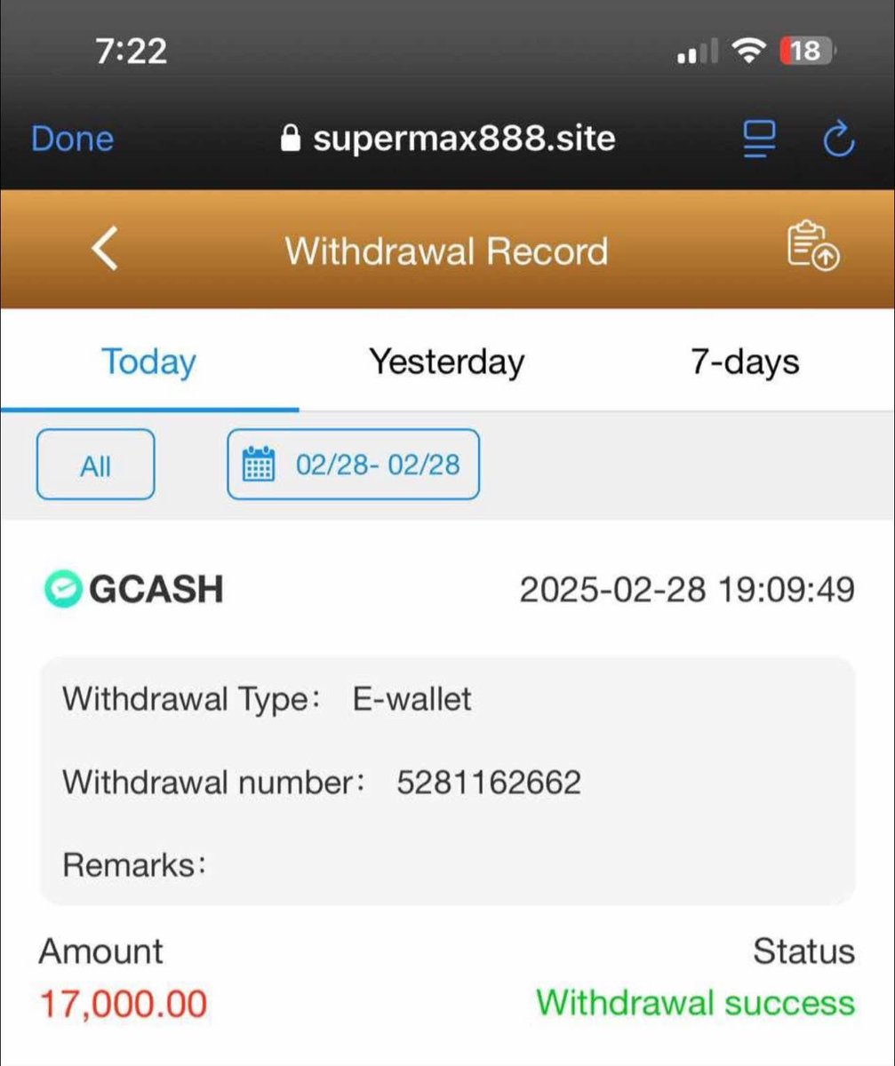 LukeAdriane's tweet image. Happy naman ang person piso mo nag ₱17K ano pana man? Haha humok2 gd ya🤣 

AYAW MAG PA AWAT NI SUPERMAX888

#SUPERMAX888
#SCATTERWIN #HighwinRate 

LINK⤵️⤵️⤵️

yanyan031699.1059646sm888.com/register.html