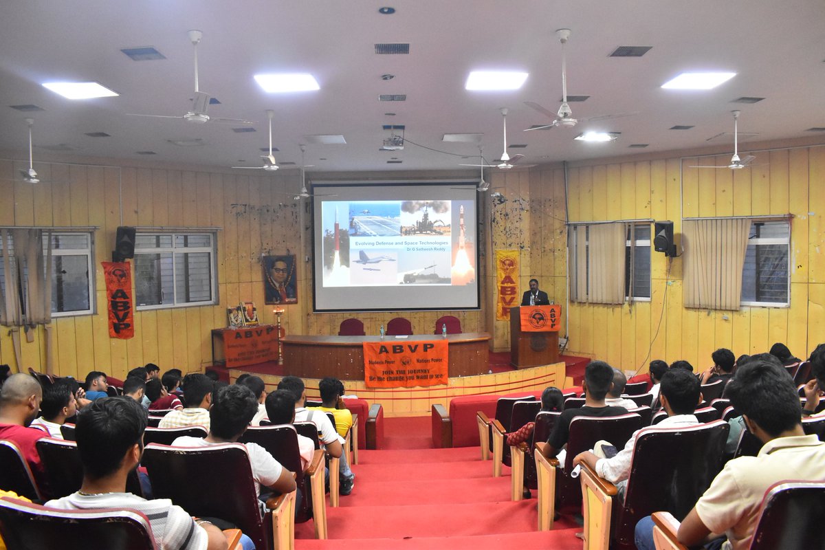 ABVP HCU (@abvphcu) on Twitter photo On the occasion of National Science Day, ABVP HCU hosted a talk by <a href="/nawegate/">Dr G Satheesh Reddy</a> (Dr. G Satheesh Reddy) Former DRDO Chairman, on the future of Indian defence. His insights on self-reliance in defence and space technology inspired students to contribute to #AtmanirbharBharat
#DRDO On the occasion of National Science Day, ABVP HCU hosted a talk by <a href="/nawegate/">Dr G Satheesh Reddy</a> (Dr. G Satheesh Reddy) Former DRDO Chairman, on the future of Indian defence. His insights on self-reliance in defence and space technology inspired students to contribute to #AtmanirbharBharat
#DRDO
