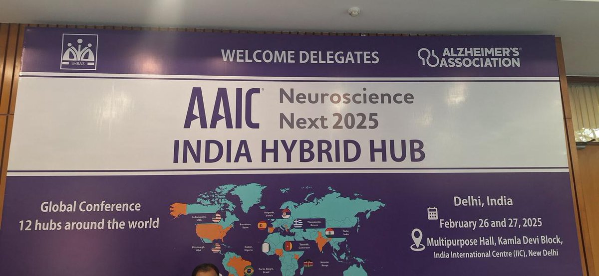Suman Kushwaha (@drskushwaha) on Twitter photo <a href="/alzassociation/">Alzheimer's Association</a> #NeurosciencesNext2025 India Hybrid Hub in New Delhi from 26th-27th Feb, 2025. Cognitive neurologists across India came together to understand Alzheimer's Disease.
Organised by Neurology Department - <a href="/DelhiIhbas/">IHBAS, Delhi</a>
#aaicneuro #ISTAART #SavingTheBrain <a href="/alzassociation/">Alzheimer's Association</a> #NeurosciencesNext2025 India Hybrid Hub in New Delhi from 26th-27th Feb, 2025. Cognitive neurologists across India came together to understand Alzheimer's Disease.
Organised by Neurology Department - <a href="/DelhiIhbas/">IHBAS, Delhi</a>
#aaicneuro #ISTAART #SavingTheBrain