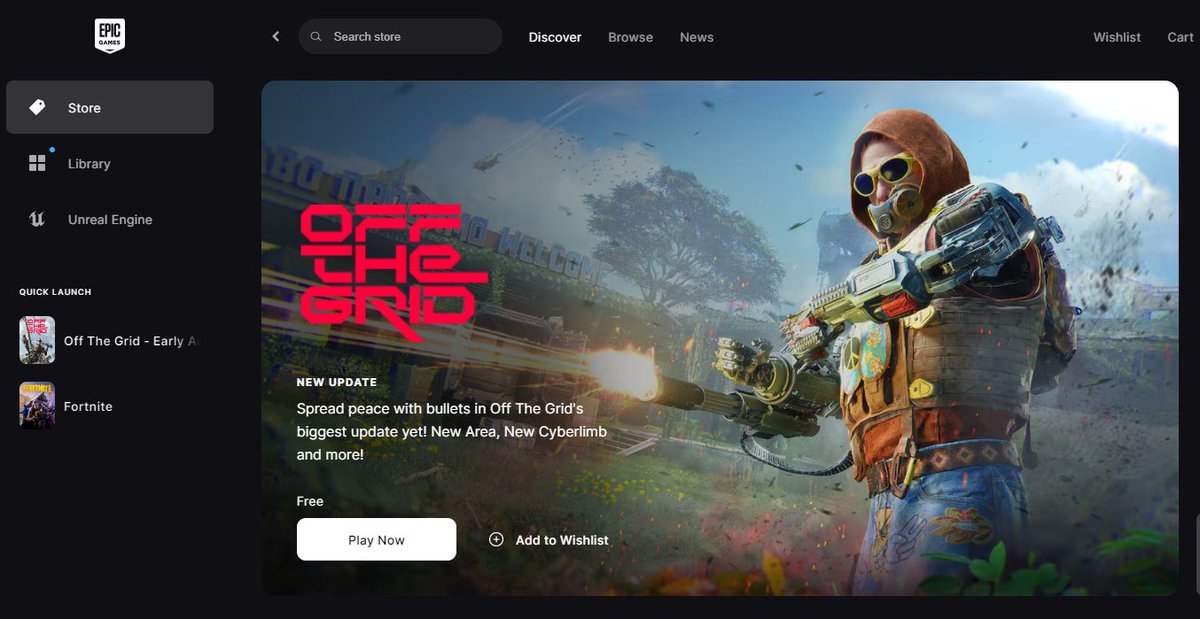 Off The Grid (@playoffthegrid) on Twitter photo Look at us go, right at the top 🔥
Huge shoutout to <a href="/EpicGames/">Epic Games Store</a> for featuring us on EGS! Look at us go, right at the top 🔥
Huge shoutout to <a href="/EpicGames/">Epic Games Store</a> for featuring us on EGS!