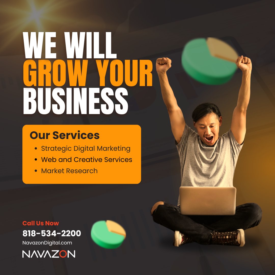 NavazonDigital's tweet image. 🚀 Why Your Business NEEDS Digital Marketing to Grow 🚀
In today’s world, if your business isn’t online, it’s invisible. Digital marketing isn’t just an option—it’s a necessity. 
📩 Contact us to get started! 818-534-2200 bit.ly/3TBsy4E
#NavazonDigital #GrowYourBusiness