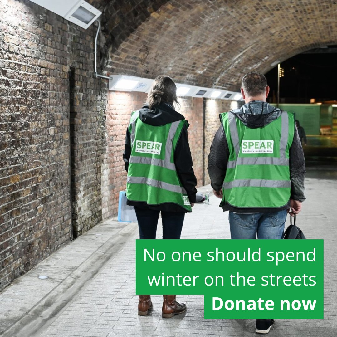 SPEAR London (@spearlondon) on Twitter photo Severe Weather Emergency Protocol (SWEP) has be activated in London today as temperatures are forecast to fall below 0°C. If you see someone rough sleeping, please report them via <a href="/StreetLink_/">StreetLink</a> or donate to support our work:
checkout.justgiving.com/20del5vyhx
#endhomelessness Severe Weather Emergency Protocol (SWEP) has be activated in London today as temperatures are forecast to fall below 0°C. If you see someone rough sleeping, please report them via <a href="/StreetLink_/">StreetLink</a> or donate to support our work:
checkout.justgiving.com/20del5vyhx
#endhomelessness