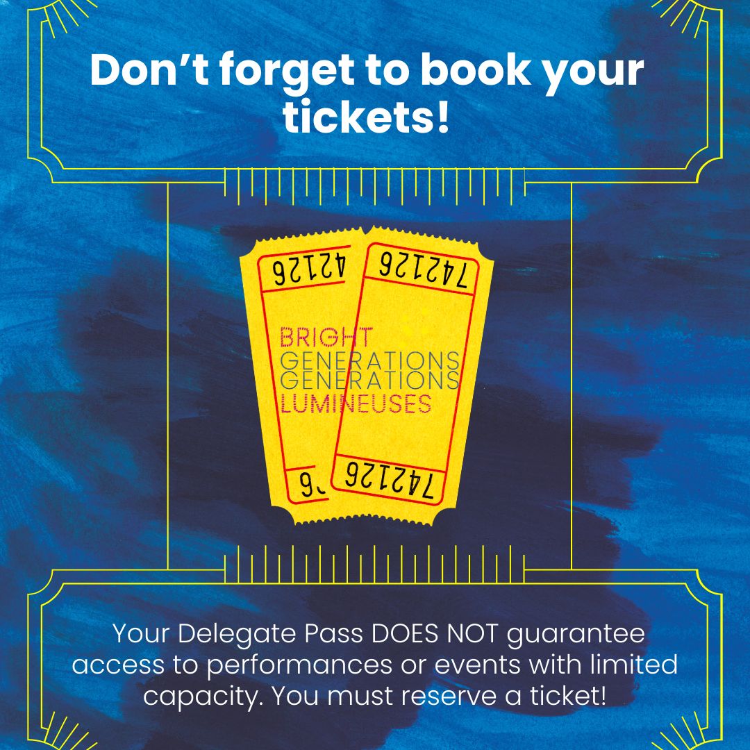 Pass Holders: Remember that a pass does not guarantee access to limited-capacity performances/events due to limited seating in certain venues. You must reserve Tickets for events you wish to attend. Book tickets: buff.ly/3WKdSCA 
Purchase a pass: buff.ly/3BX3UWq