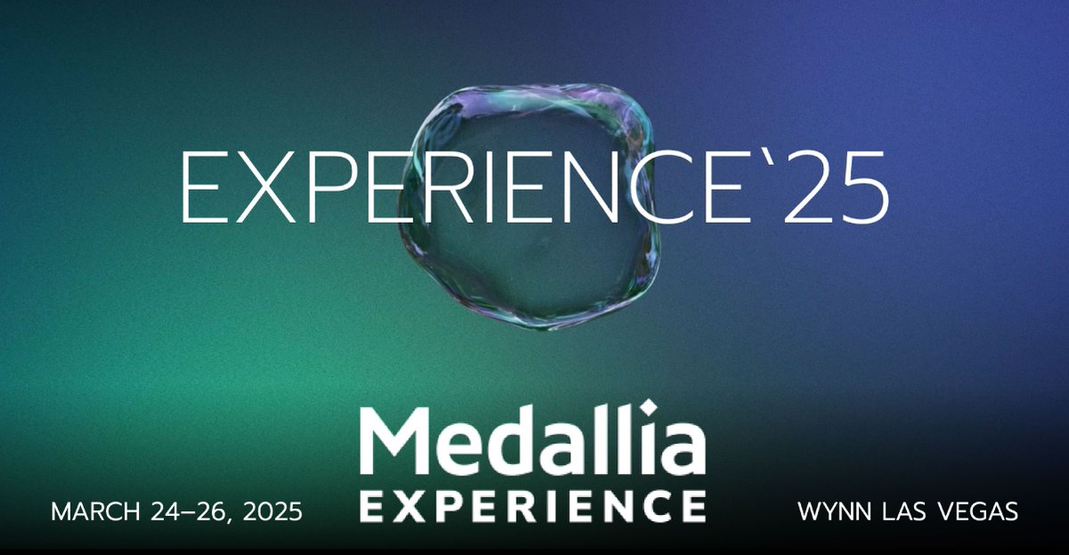 It's time to get ready for Medallia Experience '25, March 24-26 at the Wynn in Las Vegas.

Join me and register now: buff.ly/3CRCTnJ and get $200 off your registration with code MEDEXP25

#MedalliaExperience