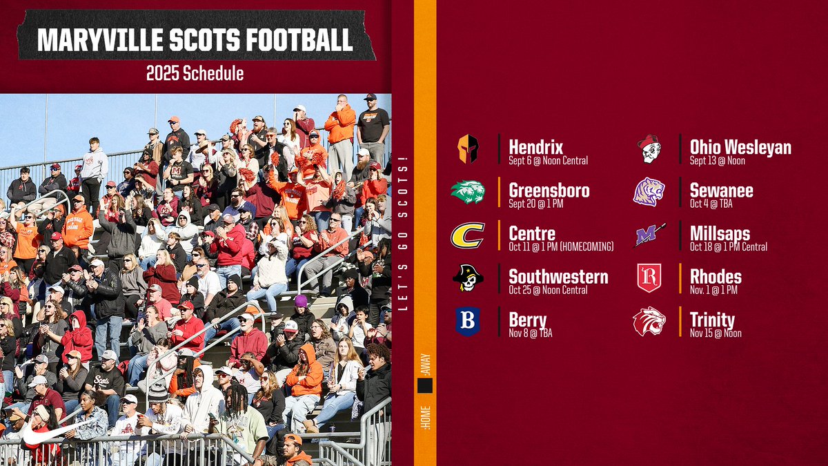 The Countdown Begins!
tinyurl.com/4artbx88
#goscots <a href="/SAA_Sports/">SAA Sports</a> <a href="/d3football/">D3football.com</a>