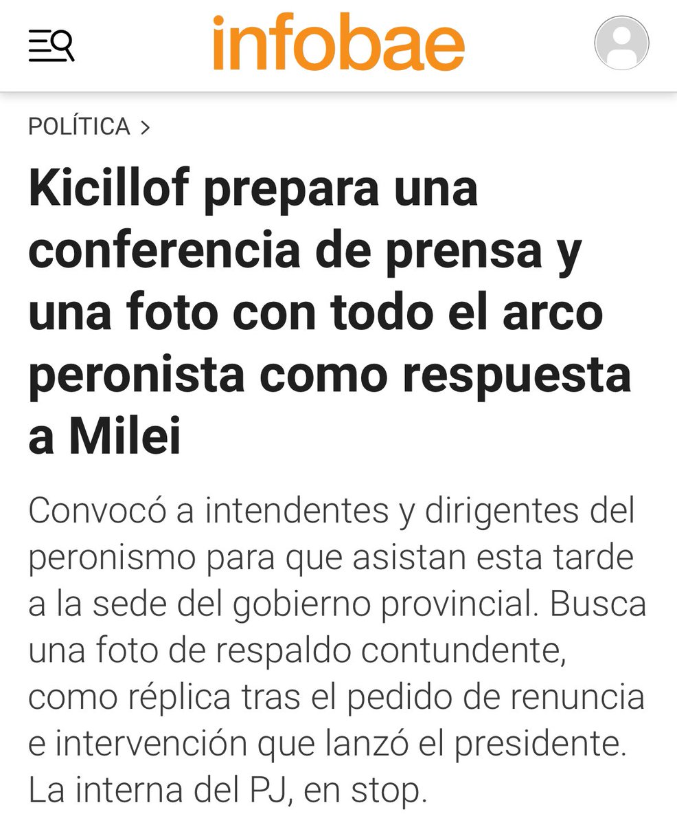 Gobernador <a href="/kicillofok/">Axel Kicillof</a>, usted no debe buscar respaldo en el PJ sino en la gente sobre la cual gobierna y que lo sufre todos los días. Busca el respaldo en el PJ porque sabe que la gente ya se cansó. 

Este año toda la gente de bien va a cambiar la provincia, lo va a derrotar y lo