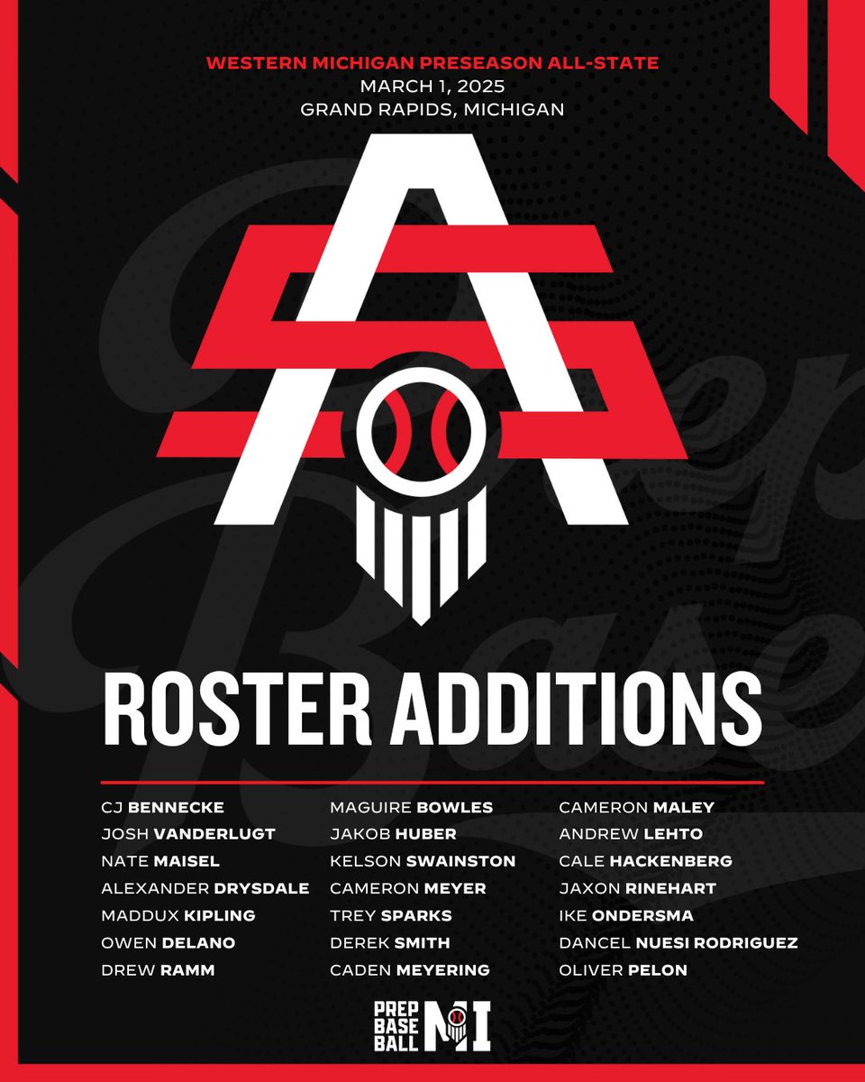 𝗪𝗲𝘀𝘁𝗲𝗿𝗻 𝗠𝗶𝗰𝗵𝗶𝗴𝗮𝗻 𝗣𝗿𝗲𝘀𝗲𝗮𝘀𝗼𝗻 𝗔𝗹𝗹-𝗦𝘁𝗮𝘁𝗲

Kicking things off in 24 hours 🔜

🗓️ March 1st
📍 <a href="/EliteBBSB/">EliteBBSB</a> 

Secure your spot ➡️ loom.ly/qNNubOM

Welcome to the following players ⬇️