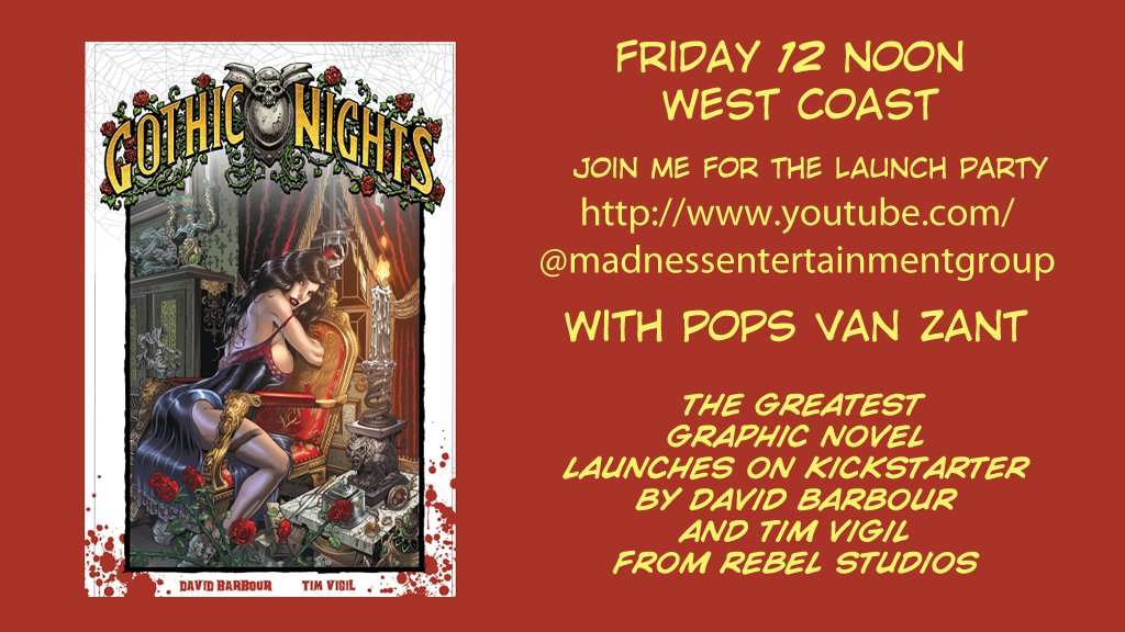 here is the link for viewing today's show   launching of my Kickstarter Gothic Nights.  youtube.com/watch?v=JyrVSY…