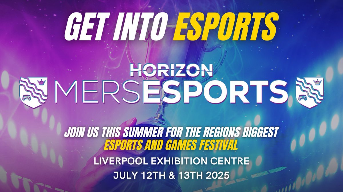 Horizon MersEsports tickets are LIVE NOW!

Join us at ACC Liverpool in July for a world-class grassroots esports competition &amp; gaming festival. Expect epic showdowns, interactive gaming zones, and community action.

Get yours at horizonevent.gg

#Esports #EventsLiverpool