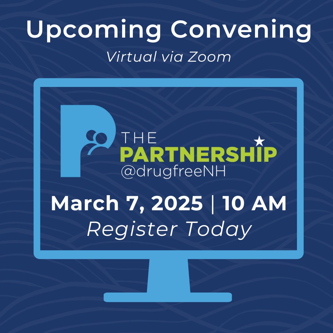 The Partnership is excited for next Friday because we're hosting our second convening of the new year! Join us for an exciting conversation with substance use prevention professionals throughout the state. It's not too late to register: bit.ly/3Sg4S64 #ThePartnershipNH