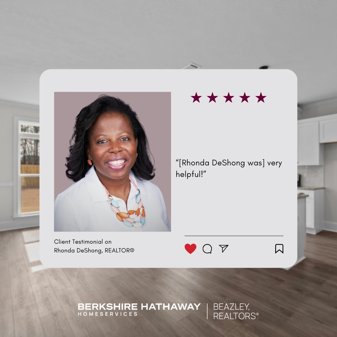 BHHSBeazley's tweet image. 💬 "Very helpful!" – Just one of the many great things clients say about Rhonda DeShong, REALTOR®! Her commitment to top-notch service speaks for itself. ⭐⭐⭐⭐⭐

#ClientLove #HelpfulRealtor #BHHSBeazleyRealtors