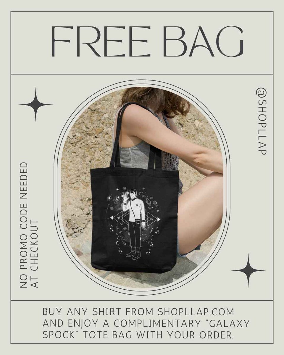 ShopLLAP's tweet image. Attention, fellow space travelers! ALL of our stellar apparel is now on sale, and to boldly go where no outfit has gone before, we're throwing in a FREE tote bag with every purchase!
Our apparel won't be available again, so beam up your favorites before they warp away! 🖖 #LLAP