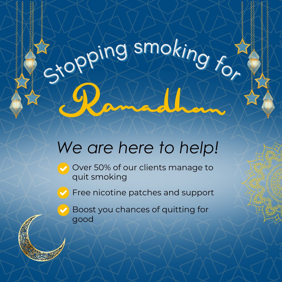 🌙 Ramadan Mubarak! 🌙

May this Ramadan bring peace, blessings, and joy to all. Let’s embrace the values of patience, empathy, and giving, not just this month, but always.

If you would like help stopping smoking for Ramadan, just reach out to us. We are always here to help!