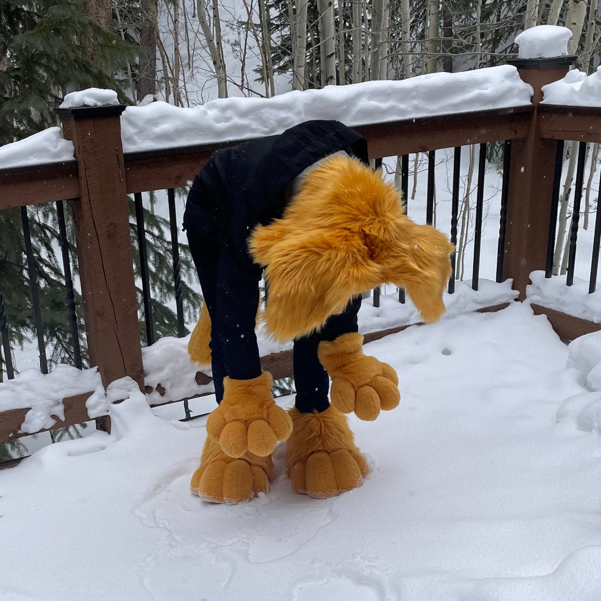 #FursuitFriday snow pic bts