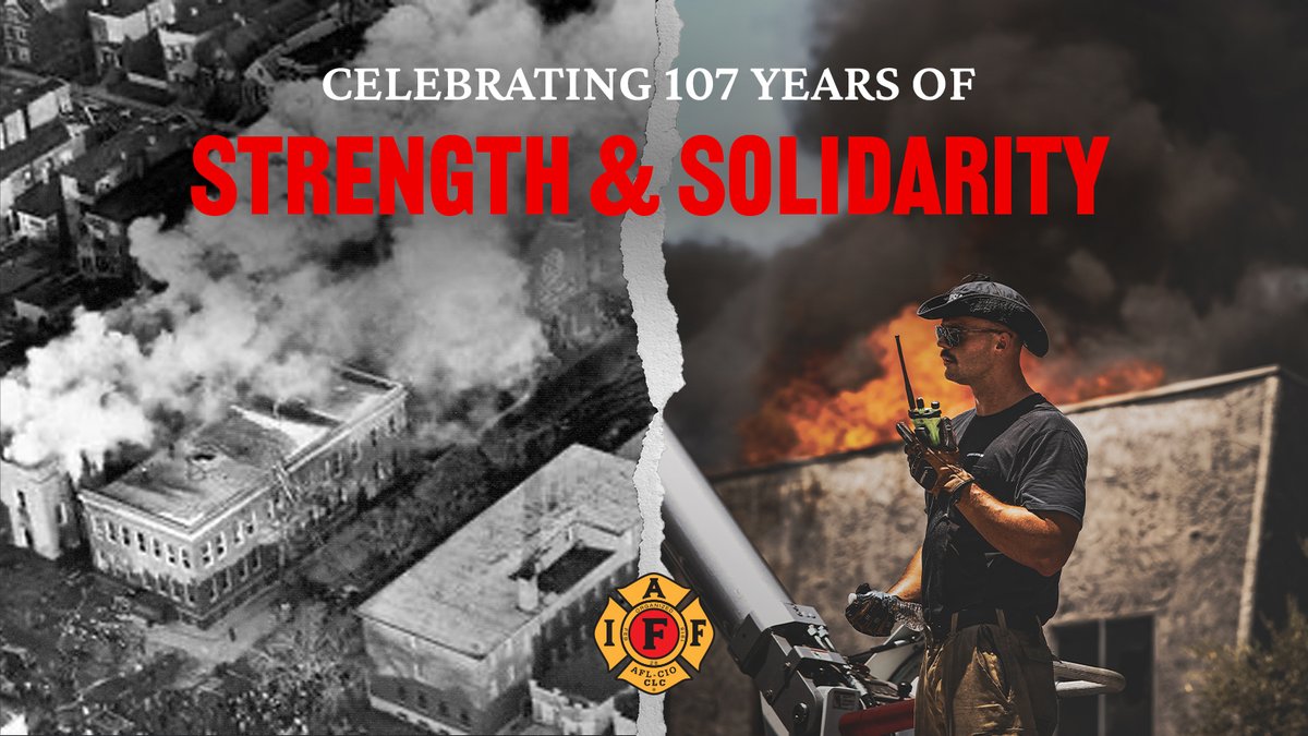 🔥 Today, the #IAFF marks 107 years of solidarity, fighting for safer working conditions, fair wages, and stronger protections for fire fighters and emergency medical workers serving their communities.

Here’s to 107 years of unity, strength, and progress.

📷: Ryan Winner