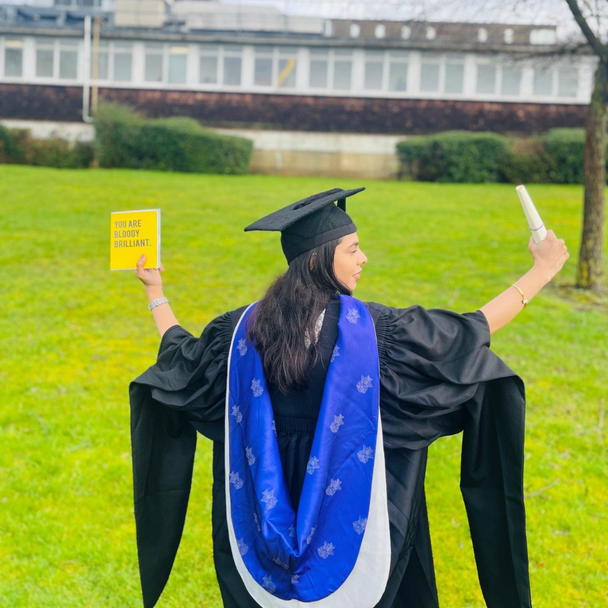 "Plan your work, then work your plan" 

Here's one of our recently graduated MSc Sustainable Planners who did just that! Congratulations Ritika. 

We are so proud of you and all your amazing peers!🎓

#FuturePlaceShaper #HertsGrad