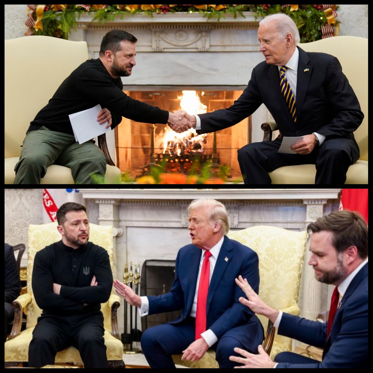 It’s hard to overstate how much America’s global standing has collapsed in just six weeks—but these two photos say it all. Humiliating.