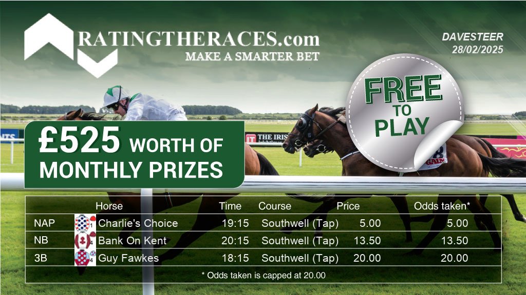 DavidSteer11's tweet photo. My #RTRNaps are:

Charlie's Choice @ 19:15
Bank On Kent @ 20:15
Guy Fawkes @ 18:15

Sponsored by @RatingTheRaces - Enter for FREE here: https://t.co/48G1PlzMRU https://t.co/vphroPJzDO