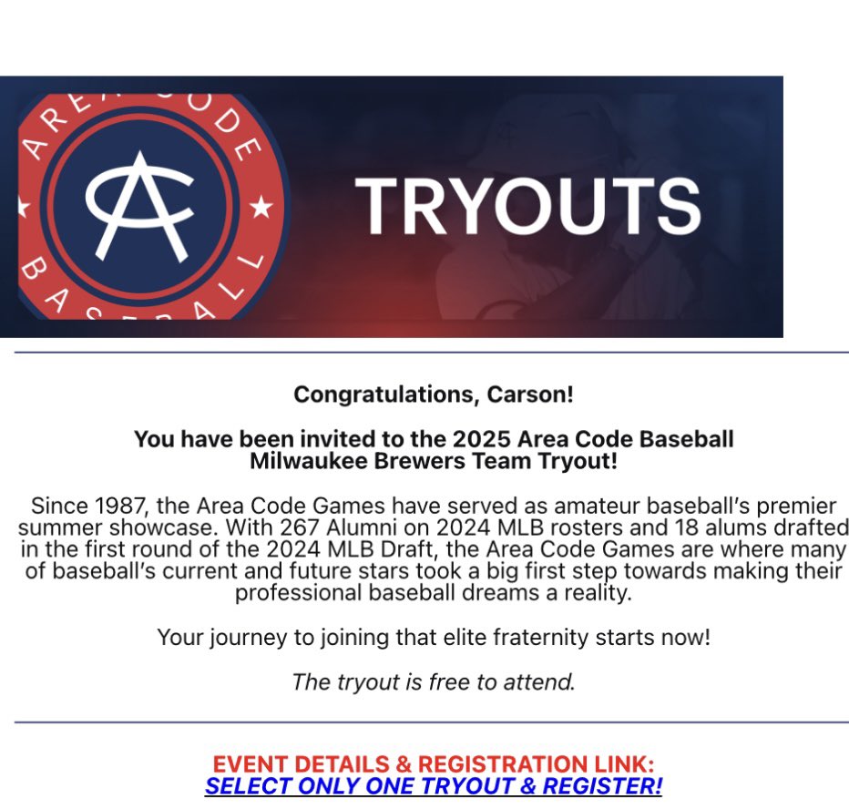 Carson Cerny (@carsoncerny2026) on Twitter photo Thank you for the opportunity <a href="/ACBaseballGames/">Area Code Baseball</a>βΌοΈ Thank you for the opportunity <a href="/ACBaseballGames/">Area Code Baseball</a>βΌοΈ